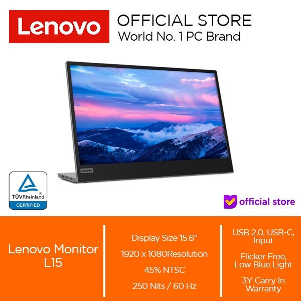 Monitor LED Lenovo L15 15.6