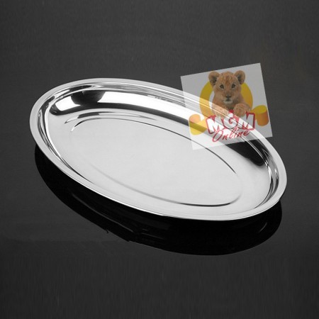 Piring Oval Stainless 26CM TEBAL - Piring stainless oval