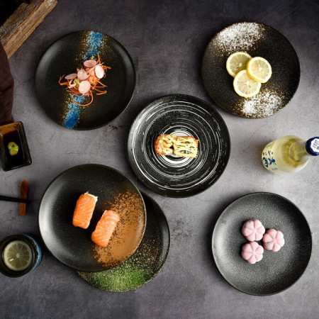 JAPAN Series Flat Plate / piring makan datar keramik jepang - Hikaru 6