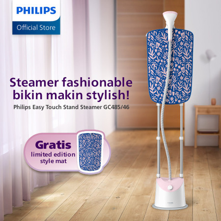 Philips Stand Steamer GC485/40 (Free GCA0400/20) - Pastel Pink