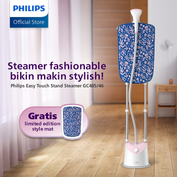 Philips Stand Steamer GC485/40 (Free GCA0400/20) - Pastel Pink