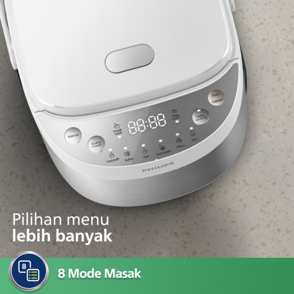 Philips Digital Mini Rice Cooker 0.85L HD3170/33 - 8 Menus - Regular