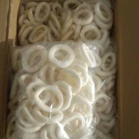 Cumi ring kupas frozen / Calamari ring kemasan 1 kg