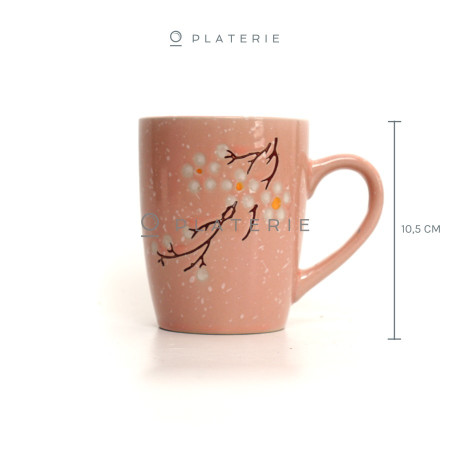 GELAS KERAMIK MUG 200/350ML MOTIF BUNGA SAKURA 4 WARNA - 350ML, Mike white