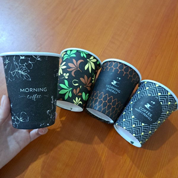 Gelas Kertas 9 Oz Motif Kopi - Hot Paper Cup 9oz coffee isi 50 pcs