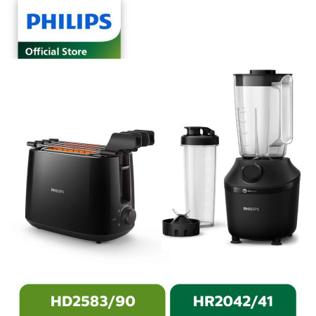 Philips Toaster Bunwarmer HD2583/90 + Blender HR2042/41 - Bundling
