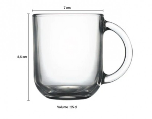 Gelas Luminarc Troquet - Mug 25 (Q0166) - 6pcs