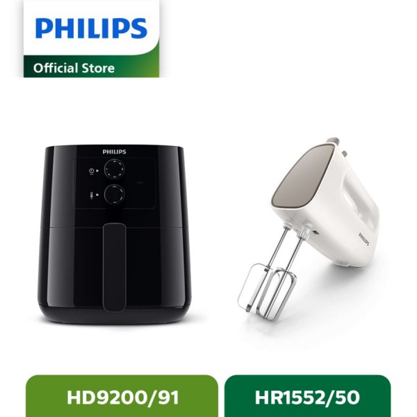 Philips LOW WATT Air Fryer HD9200/91 + Hand Mixer HR1552/50