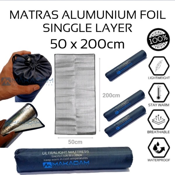 Matras Aluminium Foil ultralight for Camping Hiking Outdoor Yoga