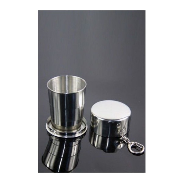 Gelas Lipat Motif Gantungan Kunci Stainless Gelas FOLDABLE 140 ML