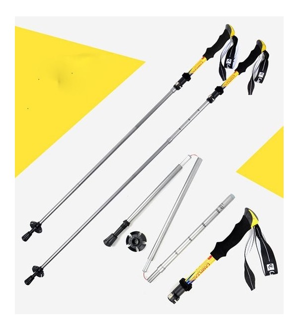 Trekking Pole Lipat Tarik CAMPLEADER Alu 7075 Tongkat Hiking Outdoor