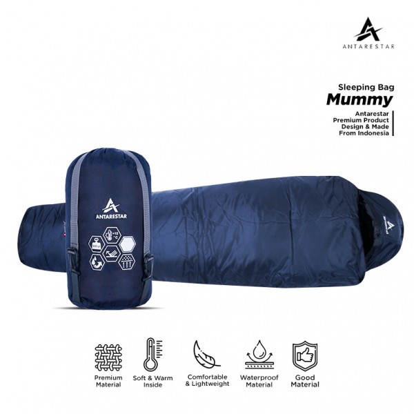 Sleeping Bag Mummy Outdoor Hiking Hangat Tebal