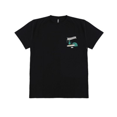 Fairgoods Kaos - Surfing Penguin - Hitam