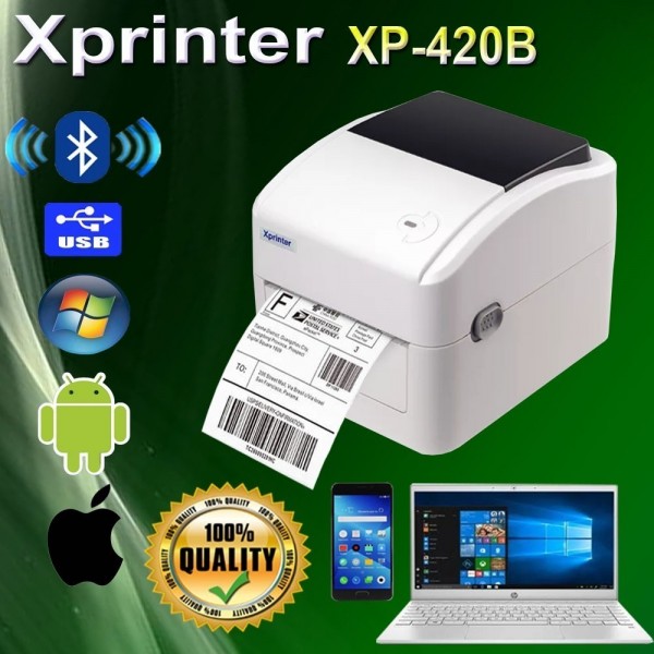 PRINTER BLUETOOTH XPRINTER THERMAL XP-420B BLUETOOTH PRINTER TERMAL LEBEL LABEL BARCODE XPRINTER XP-420B