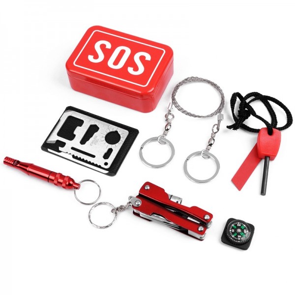SOS EDC Pack Outdoor Survival Kit Camping Hiking Emergency SOS tools