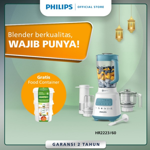 Philips Blender 5000 Series HR2223/60 - Misty Blue + Accessory - Regular