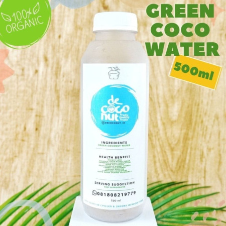 Green Coconut Water 500ml, Minuman Sehat dan Segar 100% air kelapa ijo