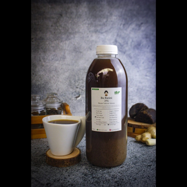Jahe merah gula aren segar 1L made by order/Minuman jahe merah sereh - TANPA GULA, 500 ML