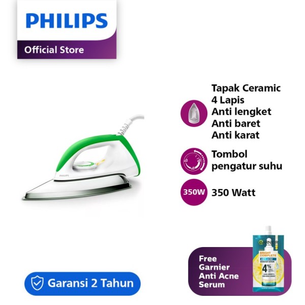 Philips Setrika Kering Classic HD1173/70 - Hijau