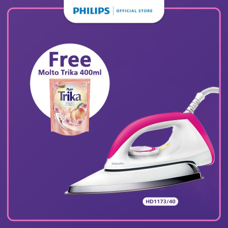 Philips Classic Dry Iron HD1173/40 - Pink