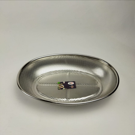 Saringan Nampan Stainless / Tirisan Minyak / Food Drying Tray - Oval
