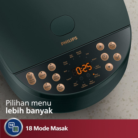 Philips Digital Rice Cooker 1.8L HD4515/91 X1+ - Reguler