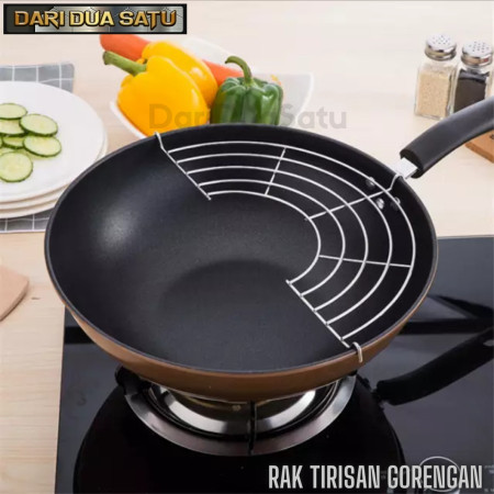 Rak Tatakan Saringan Panci Wajan Tirisan Peniris Minyak Gorengan - 30 cm
