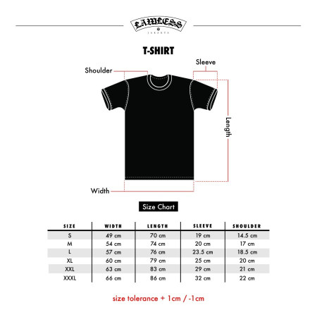 LAWLESS JAKARTA RECORDS - AMERTA - HOLLOW PAST TSHIRT - BLACK