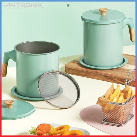 KIYOTE Oil Pot 1.4L - Tempat Simpan Saringan Minyak Goreng Bekas - Pink, 1,4 Liter