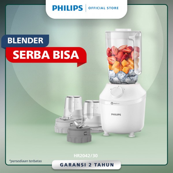 Philips Blender 3000 Series - HR2042/30 Kapasitas 1L (Putih)