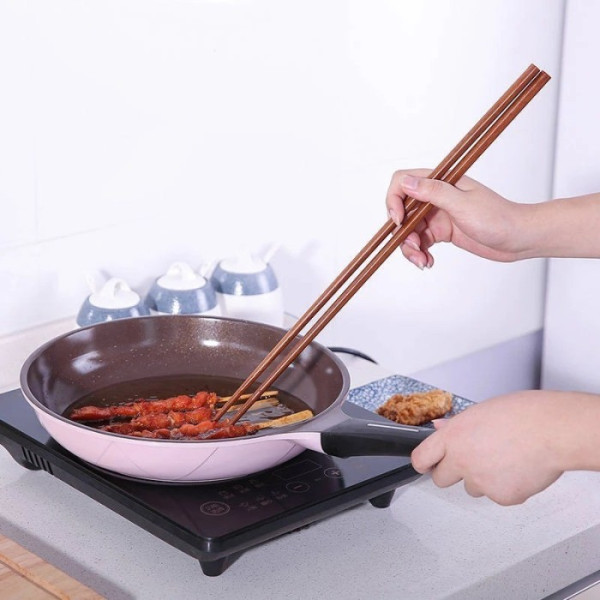 SUMPIT KAYU PANJANG MASAK TUMIS HOTPOT / WOODEN LONG CHOPSTICK 40 CM - 33 cm