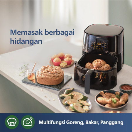 Philips Air Fryer XL - HD9280/90 - Kapasitas 1.2kg / 6.2L