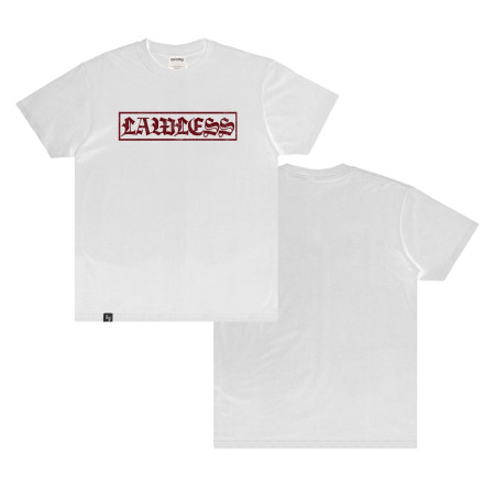 LAWLESS - DOOM LOGO TSHIRT - WHITE