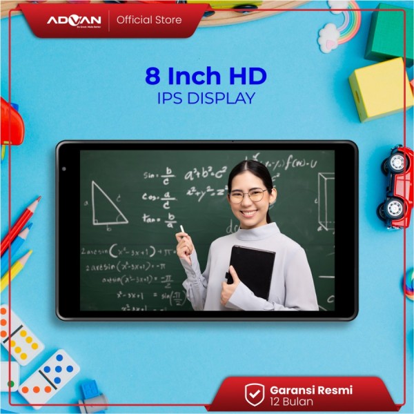ADVAN TAB A8 3/32 GB 8 Inch Quadcore Tablet Android 11 Garansi Resmi