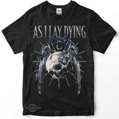 Kaos band AS I LAY DYING Skull wings Premium tshirt metal as i lay