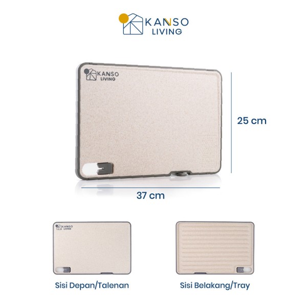 Kanso Living Multi Talenan Dapur Dua Sisi Potong Daging Buah Sayur