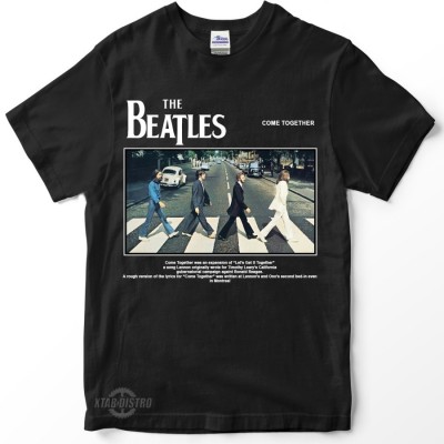 Kaos band THE BEATLES Come together Premium tshirt the beatles abbey