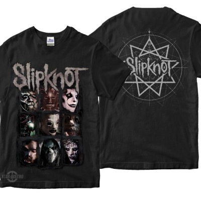 Kaos band SLIPKNOT FACES Creatures Premium tshirt metal baju Slipknot