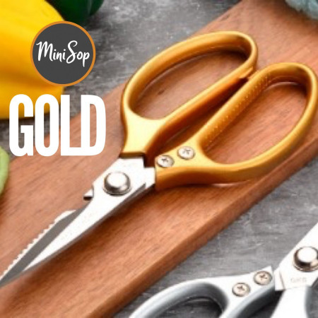 Gunting Dapur Ayam Daging Tulang Ikan Sayur Serbaguna Multifungsi SK5 - GOLD