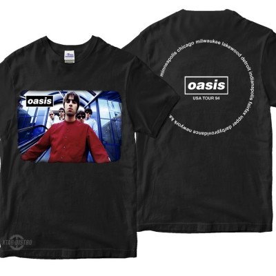 Kaos OASIS USA TOUR 1994 Premium tshirt band oasis definitely britpop