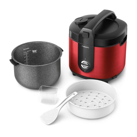 Philips Rice Cooker 2L - Premium Plus Red HD3138/32