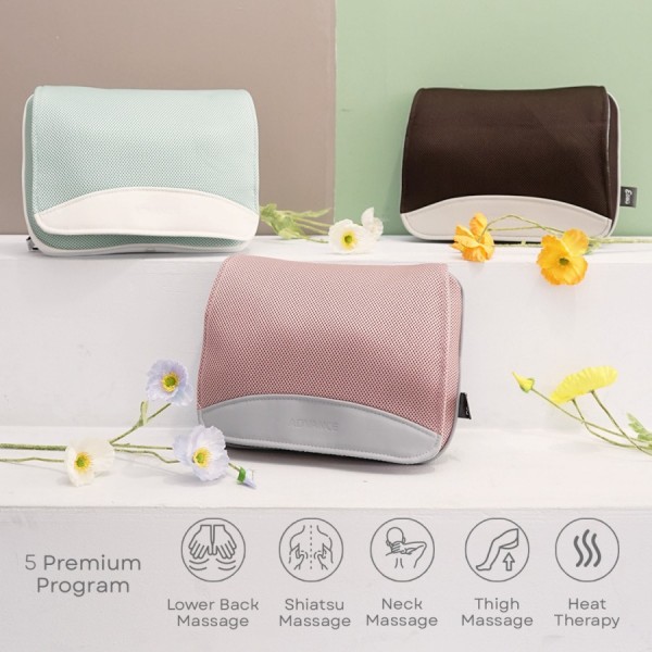 ADVANCE - Neo Neck Cushion 3 (HS8886) Bantal Pijat Leher dan Pundak - Merah Muda