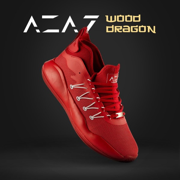 Sepatu Basket AZA 7 Wood Dragon Edition - Red (DBL Basketball Shoes)