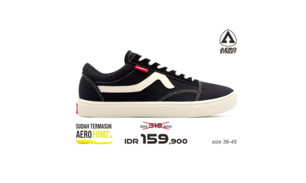 Aerostreet Massive Low Hitam Natural