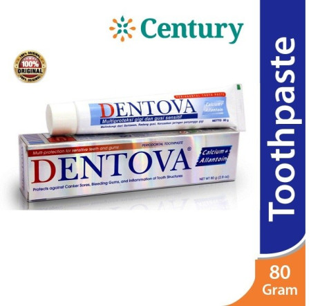 DENTOVA TOOTH PASTE 80GR / PASTA GIGI / PASTA GIGI FLUORIDE