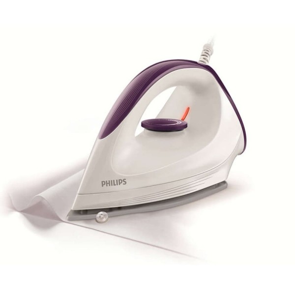 Philips Setrika Kering Afinia GC160/27 - Putih Ungu, DynaGlide