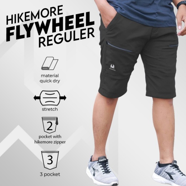 Celana Pendek Pria Outdoor Hiking Gunung Hikemore Flywheel Reguler