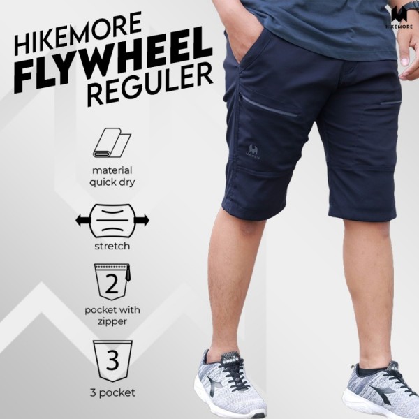 Celana Pendek Pria Outdoor Hiking Gunung Hikemore Flywheel Reguler