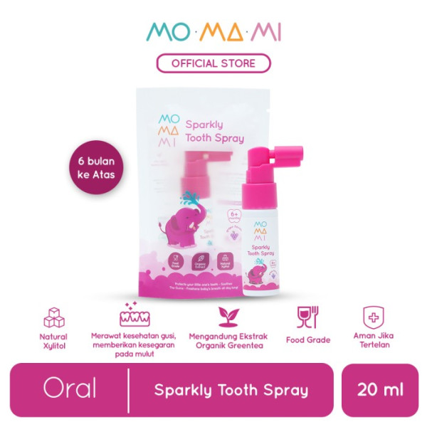 Momami Sparkly Tooth Spray 20ml - Semprotan Perawatan Gigi Anak