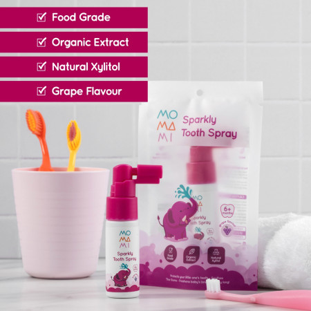 Momami Sparkly Tooth Spray 20ml - Semprotan Perawatan Gigi Anak
